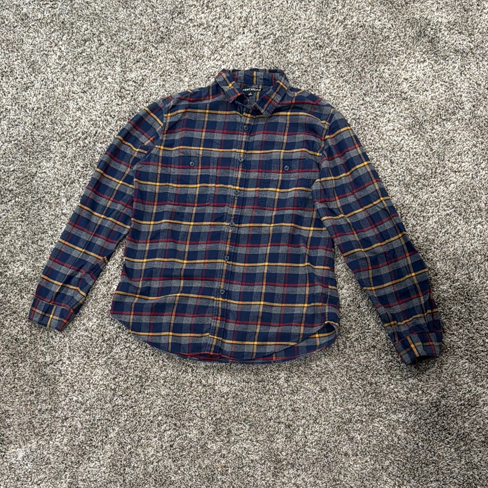 J. Crew Factory Casual Button Down Shirt in Blue and Red